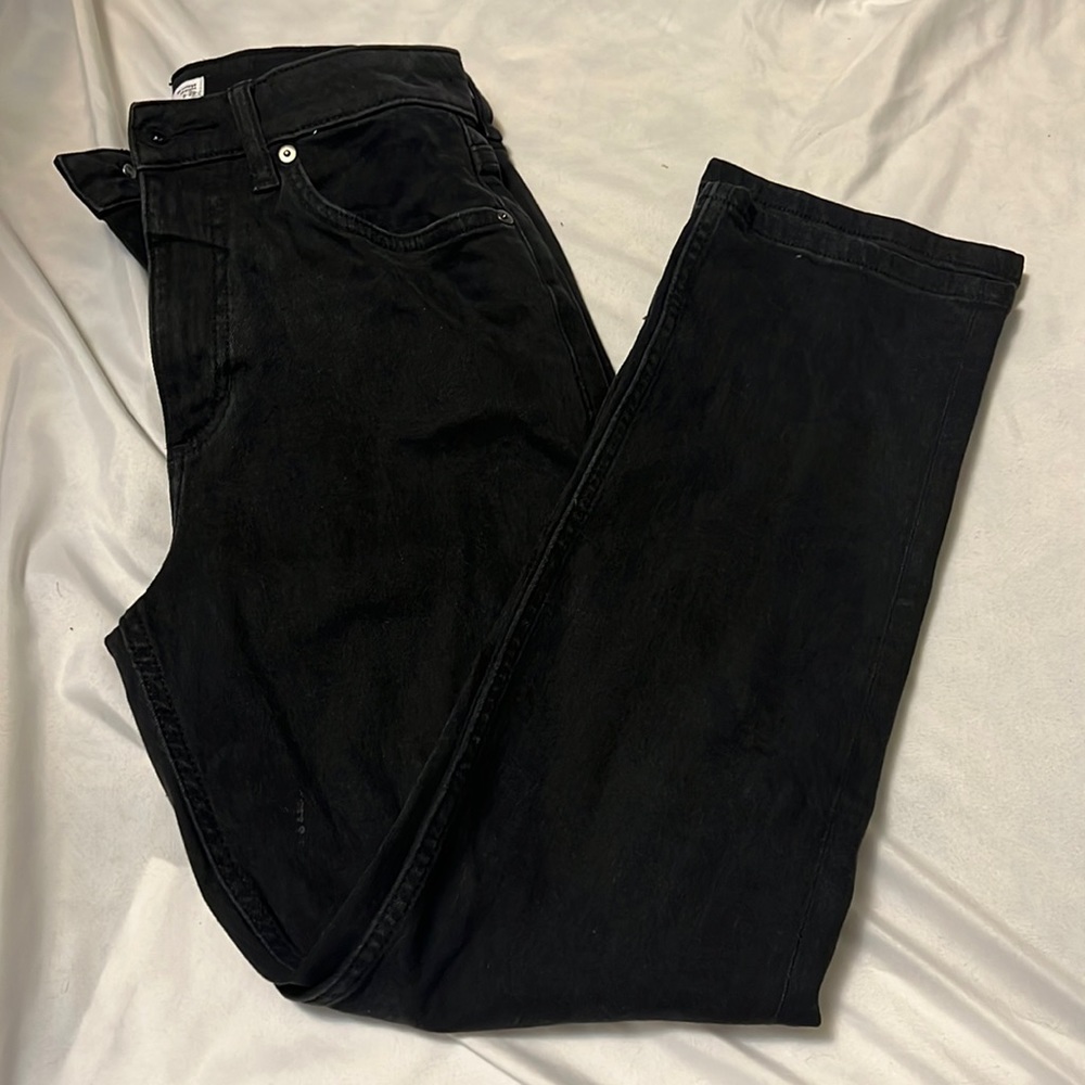 Size 6 Elizabeth and James black vintage straight jeans